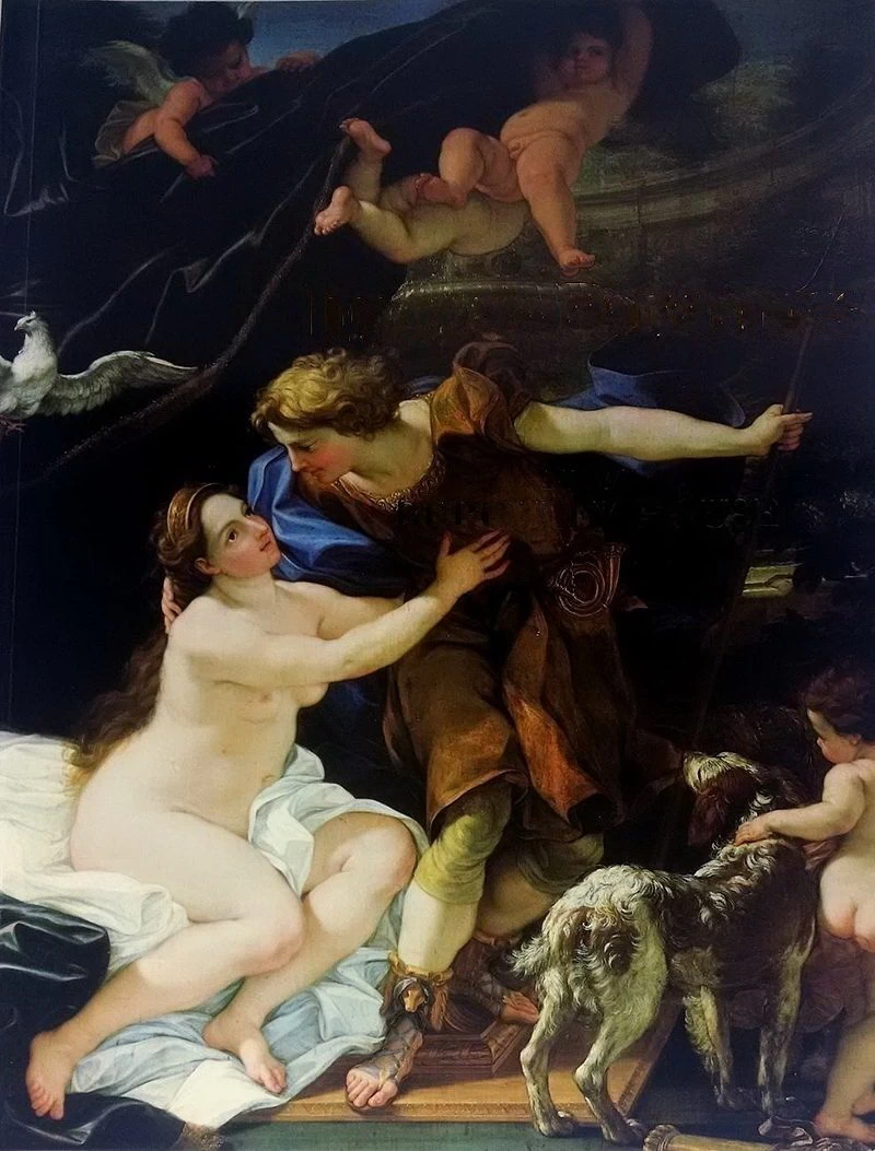 Venere tenta di trattenere Adone dall'andare a caccia